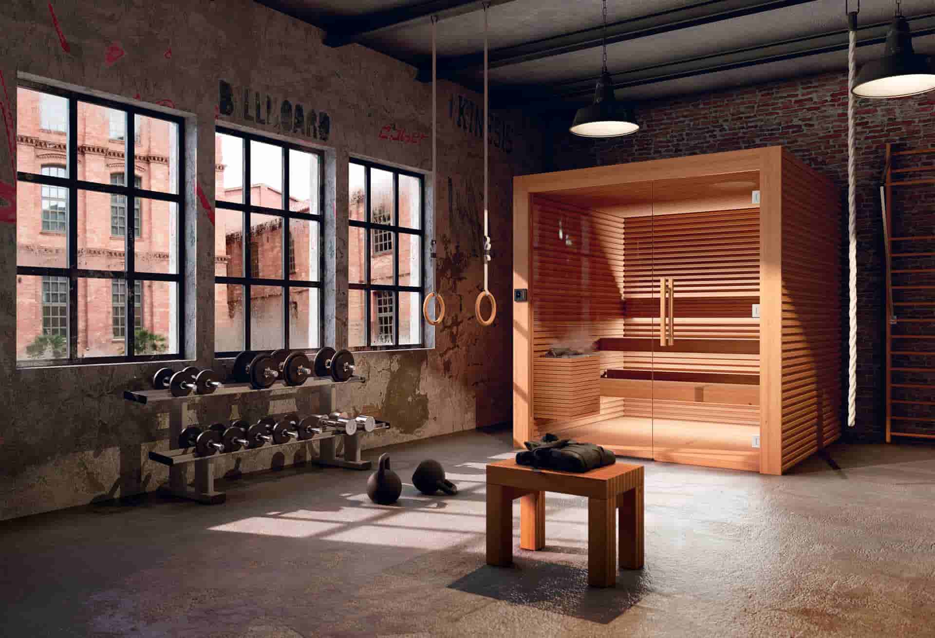 Built in custom sauna